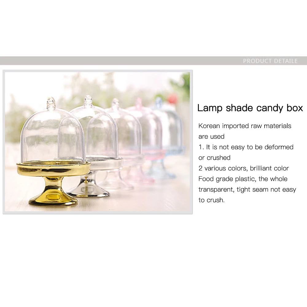 12 шт. креативная прозрачная пластиковая коробка конфет десертная тарелка из PS