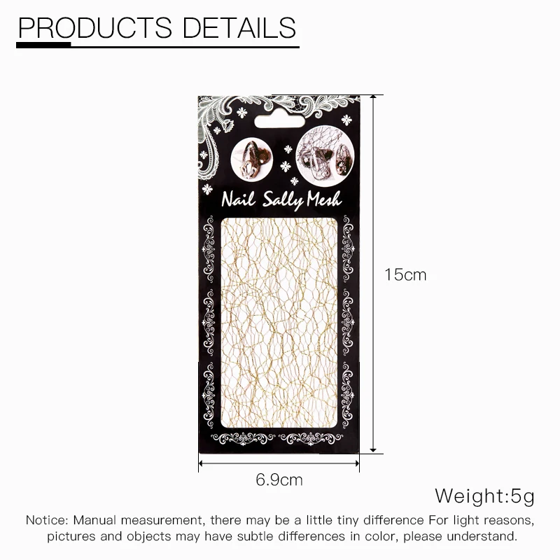 3D сетчатая наклейка для ногтей золотая серебряная линия клейкая шелковая фольга