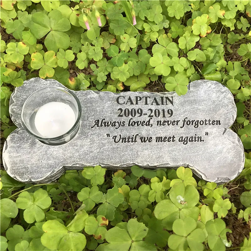 Персонализированные костяной формы собаки мемориальные камни подарки для