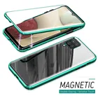 Магнитный чехол-книжка с полным покрытием на 360  для Samsung Galaxy A12 A51 A 12 51 71 21s, двухсторонний чехол из закаленного стекла, защитный чехол