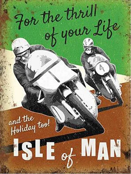 

Motorbike Racing Thrill Of Your Life Advertisng Tin Sign art wall decoration,
