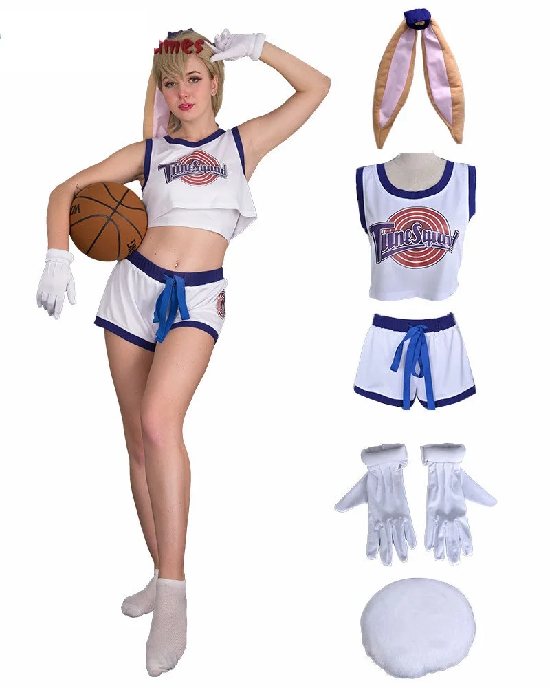 

Lola Bunny Rabbit Cosplay Costume With Rabbit Bunny Ears