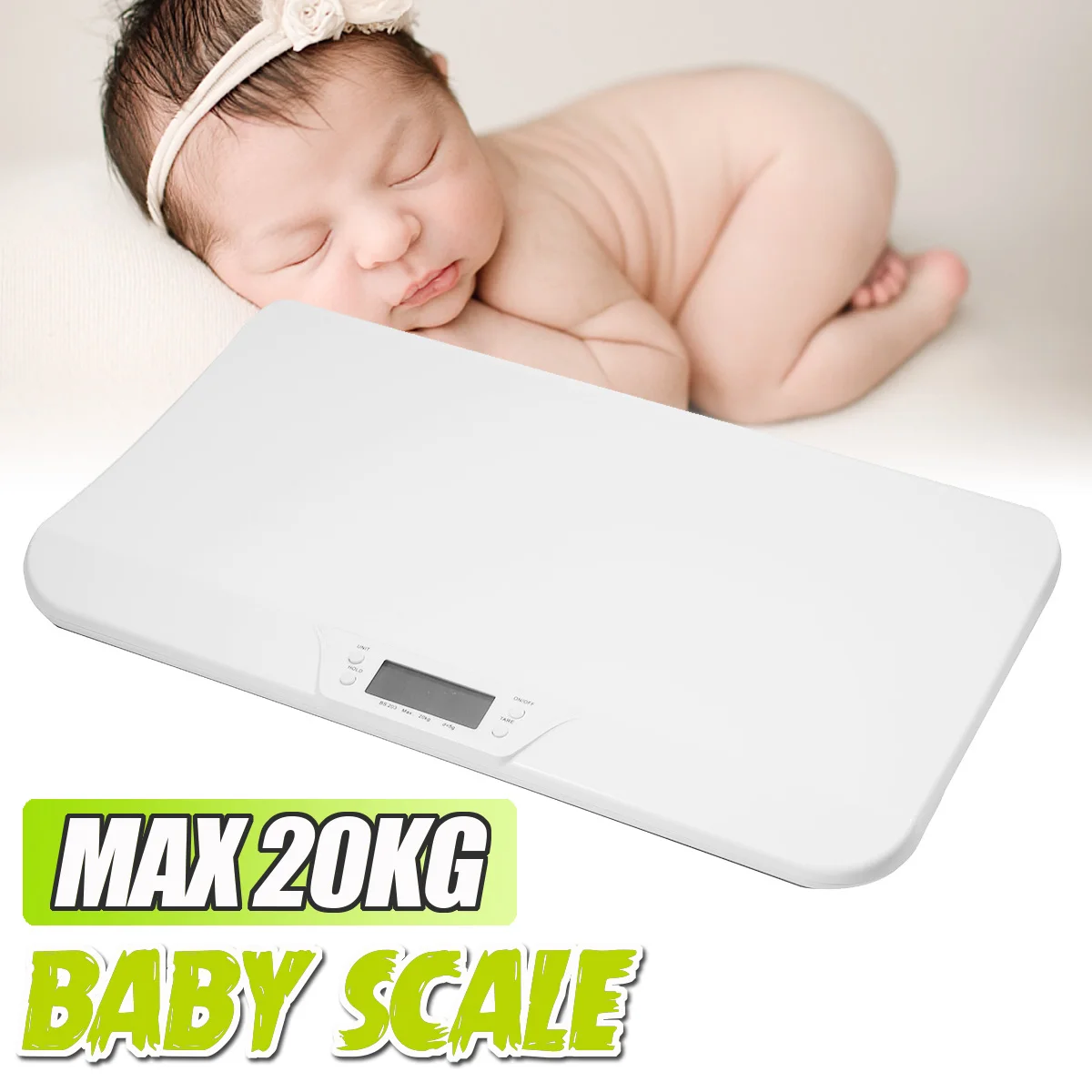

Multifunctional Smart Electronic Baby Weight Scale Newborn Cat Dog Scales LED Display Household Measure Tool 20kg Max Weight