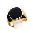 Мужское кольцо в стиле панк, серебряное, розовое золото, модные, квадратные, черные, Винтажные Украшения в стиле бохо, подарки для мужчин, бренд Италина