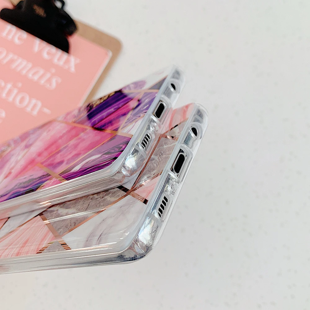 Роскошный чехол LOVECOM с геометрическим мрамором для телефона Samsung A50 A51 S10 S9 Plus S10e Note