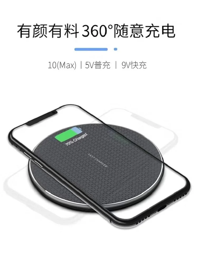 QI Wireless Charger Charge Pad For Samsung Galaxy S7 S6 EDGE S8 S9 S10 Plus note 10 9 8 for Iphone 7 6s plus X XS MAX XR | Мобильные