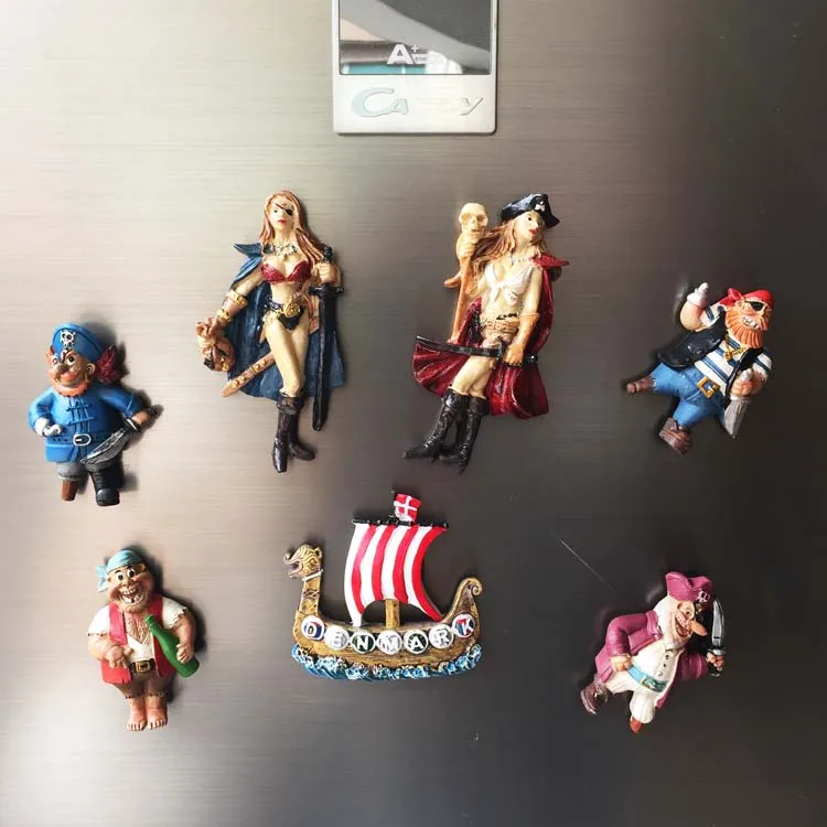 

QIQIPP Nordic Danish tourist souvenirs stereo Viking magnetic refrigerator stickers creative decorations accompanying gifts