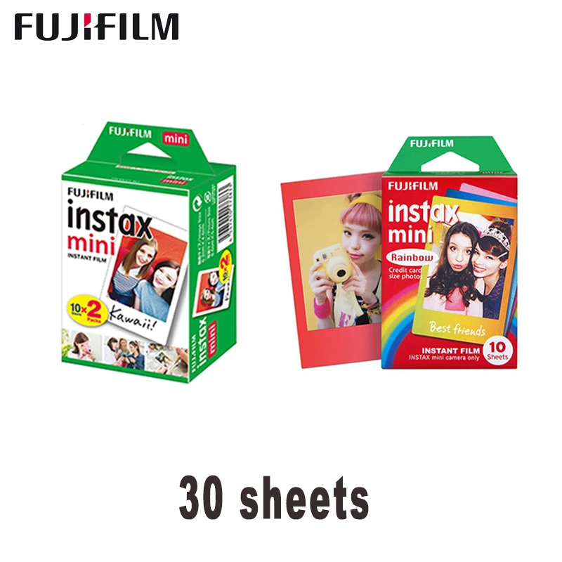 

Fujifilm Instax Mini 11 8 9 Film rainbow/white Fuji Instant Photo Paper 30 Sheets For 70 7s 50s 50i 90 25 Share SP-1 2 Camera