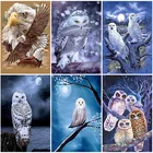 Алмазная 5D картина сделай сам с изображением совы, алмазная Вышивка Птицы, мозаика из смолы, Набор для творчества, настенное искусство, домашний декор