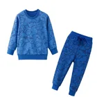 Детская зимняя одежда комплекты одежды с рисунком для маленьких мальчиков свитшоты с принтом обезьян для маленьких мальчиков и девочек, детская одежда новые костюмы