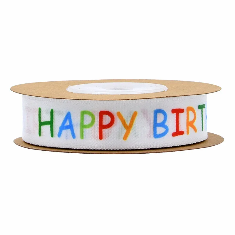 Ленты с бантом для поделок 10 ярдов надписью Happy Birthday | Дом и сад