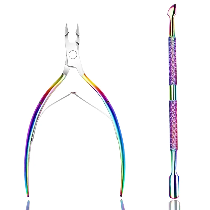 Триммер для кутикулы с толкателем Хамелеон кусачки резак удаления омертвевшей