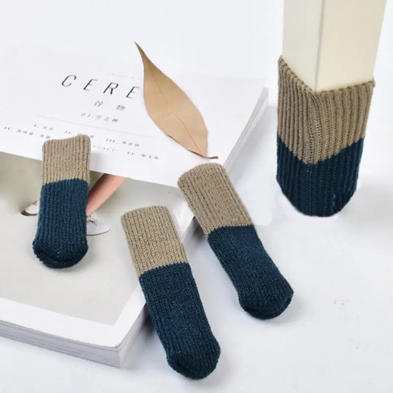 Хлопковая накладка на ногу стула защитная пол из шерсти с цветами новинка