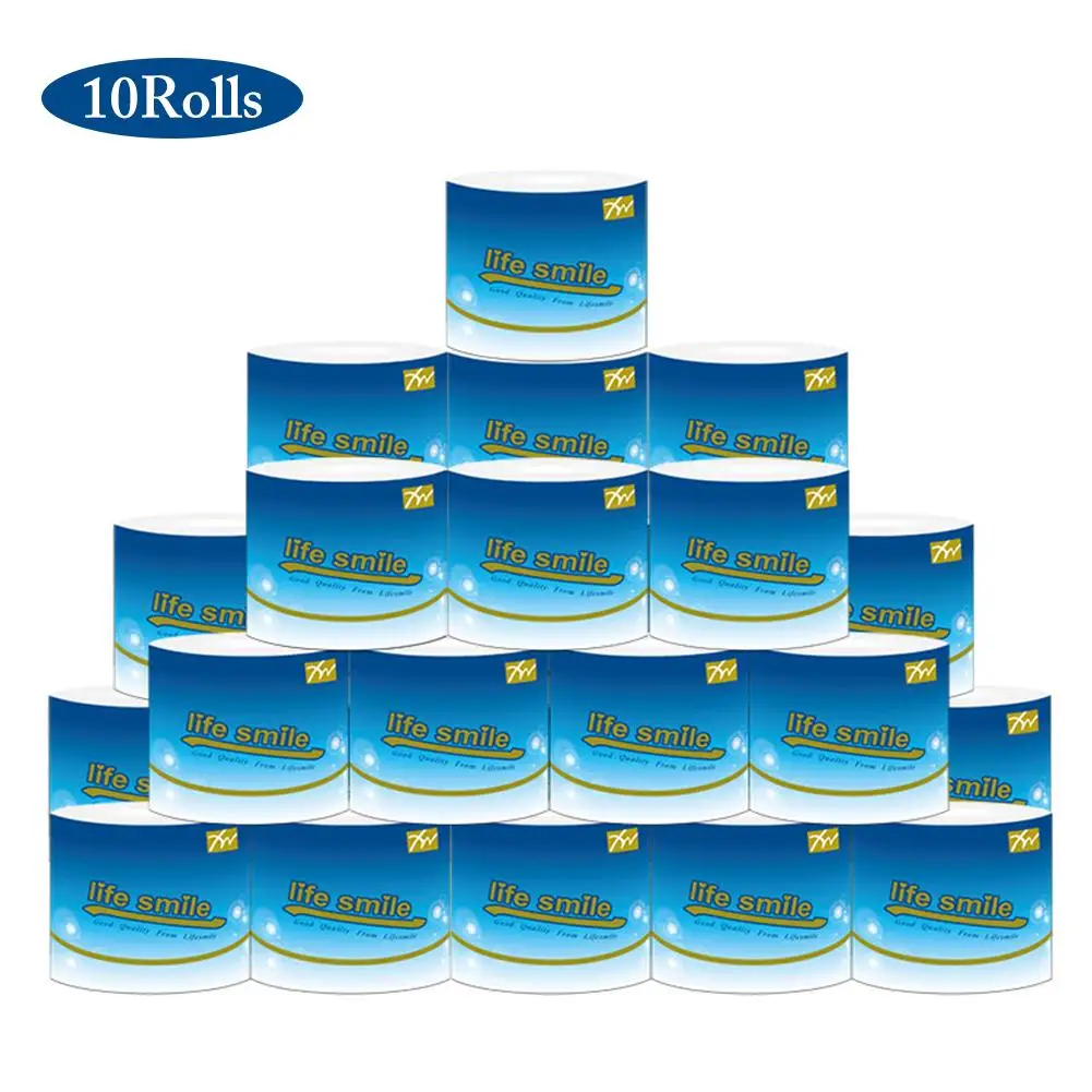 

10 рулонов/упаковка, трехслойная туалетная бумага