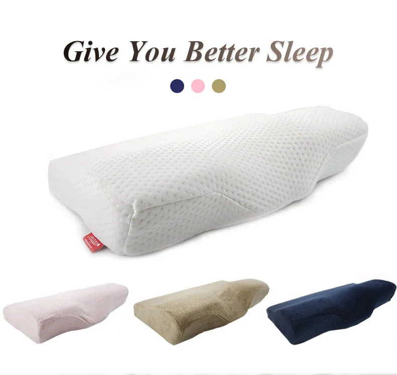 YR Memory Foam постельные принадлежности Подушка для защиты шеи сна медленный отскок Memory Foam подушка-бабочка здоровье затылочный шейный