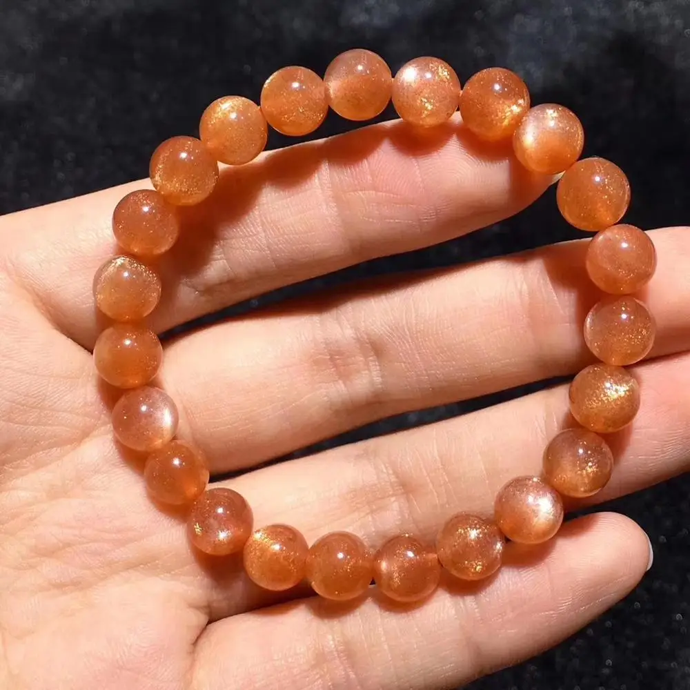 7 мм натуральный ледяной Золотой клубничный кварц оранжевый Солнечный Камень