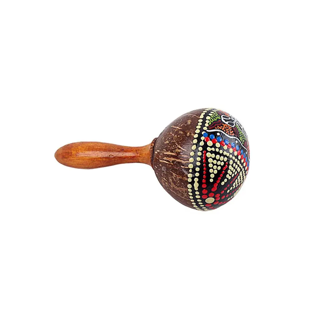 Шейкер в виде кокосового ореха Maraca погремушка для тыквы музыкальные инструменты