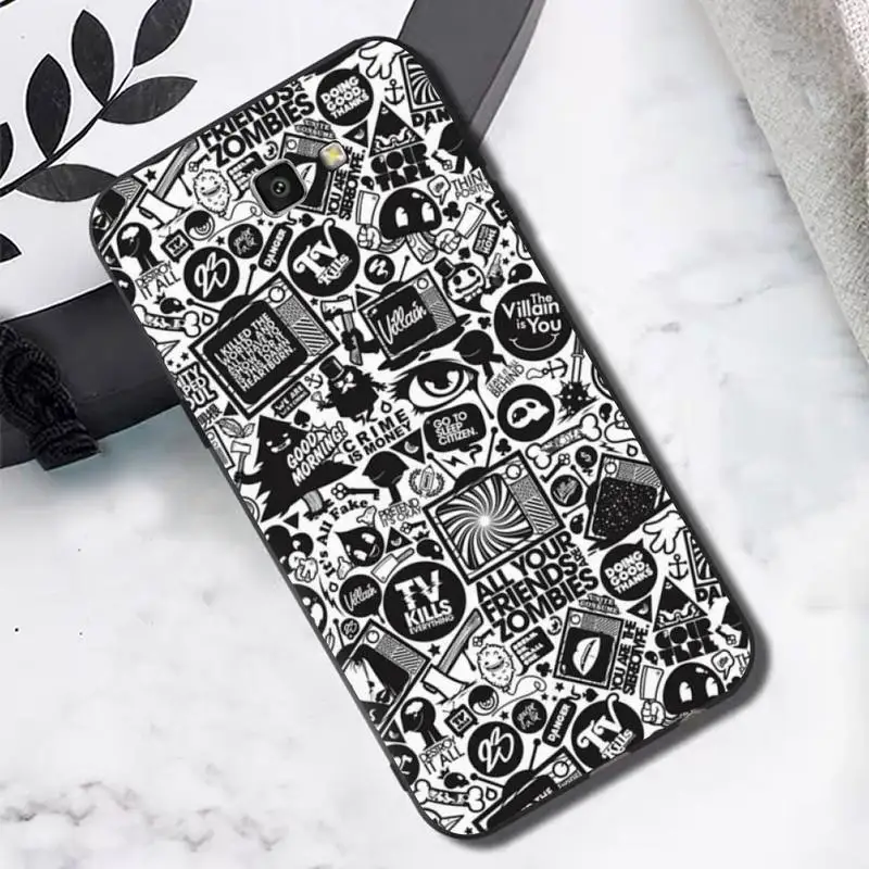TOPLBPCS аниме граффити наклейка бомба Оболочка Чехол для телефона Samsung J6 J7 J2 J5 prime J4 J8