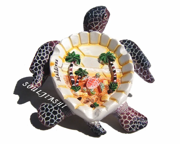 

Maldives souvenir creative gift resin turtle seascape ashtray home decoration