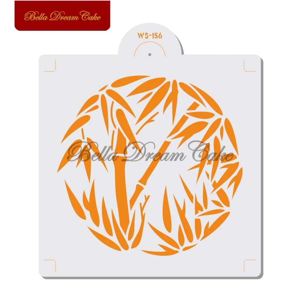 

Дизайн бамбуковых листьев, искусственные Инструменты для торта, слойные трафареты, DIY живопись, настенный трафарет Home