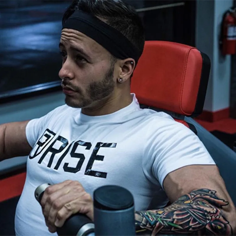 Men Summer Gyms Sport Running Training Fitness Bodybuilding T shirt Cotton Shirts Sports Brand Short Tees Tops Clothes | Спорт и
