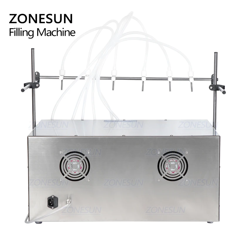 ZONESUN 6 головок 5 л 316 нержавеющая сталь магнитный насос цифровой контроль машина