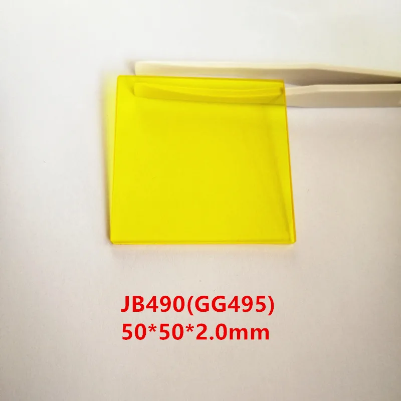 Желтое Оптическое стекло 50*50*2 0 мм 490nm фильтр Longpass JB490 GG495|Оптические фильтры| |