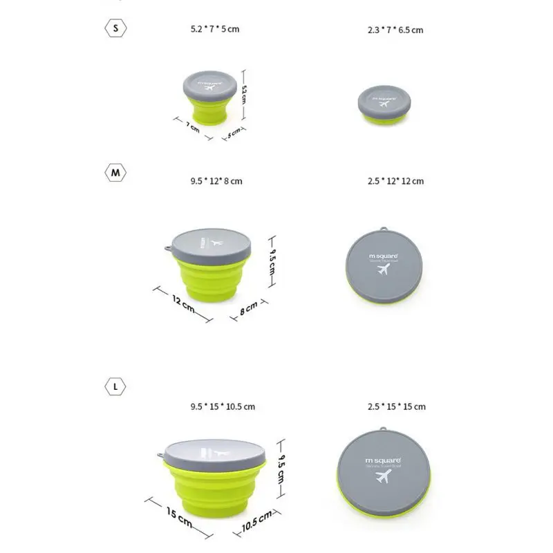 Складная чаша ультра-тонкая портативная телескопическая складная Регулируемая