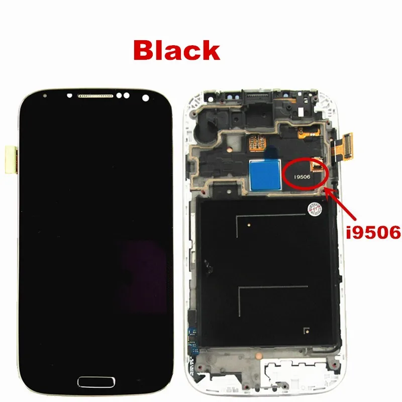i9506 Black .... Высокое Качество 5," lcd для SAMSUNG Galaxy S4 lcd дисплей с рамкой i9500 i9505 i9506 кодирующий преобразователь сенсорного экрана в сборе Замена - Цвет: i9506 Black ....