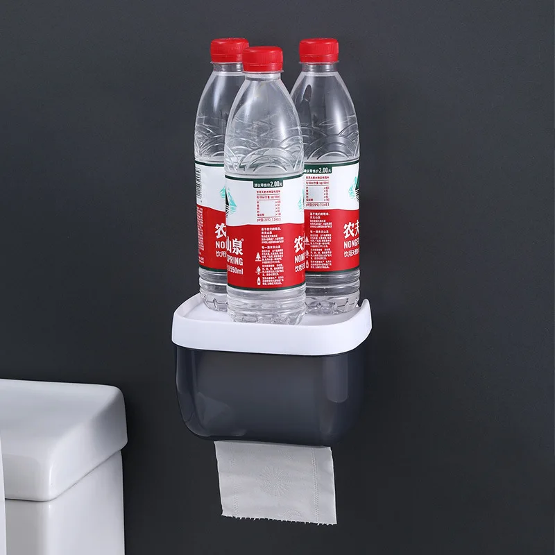 Wall Mount Tissue Holder for Bathroom Storage Box Punch-Free Home Supplies Phone Rack Case Toilet Paper Waterproof | Дом и сад