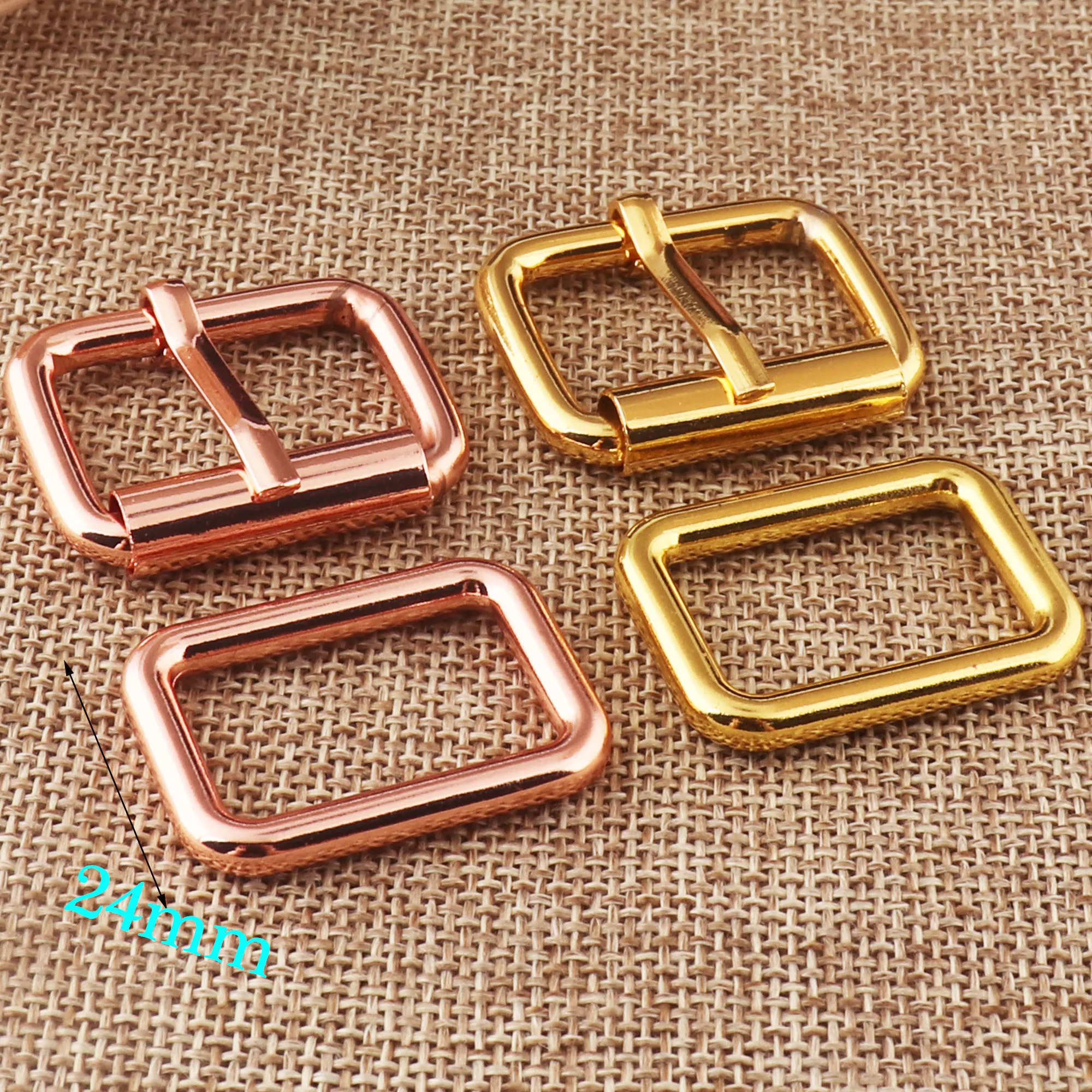8 шт 25 мм Центральная пряжка и прямоугольные кольца 1 &quotзолото/розовое золото