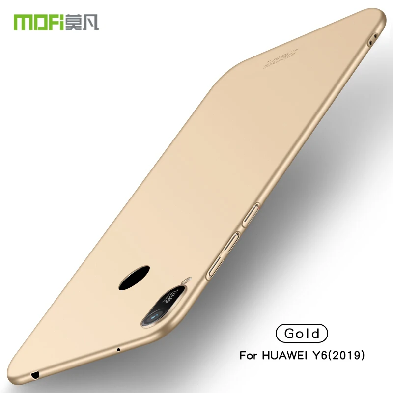 MOFI для huawei Y6 чехол Чехол PC пластиковый жесткий чехол для телефона для huawei Y6 Prime задняя крышка противоударный защитный щит - Цвет: Smooth Gold