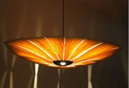 Деревянный шпон Юго-Восточная Азия светодиодная Подвесная лампа подвесной