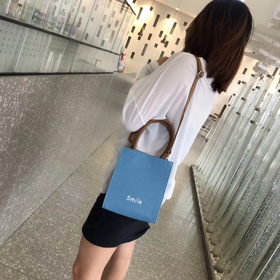 

Fashion Top Handle Bags for Women Mini Square Design Canvas Tote Handbags Crossbody Clutch Purses