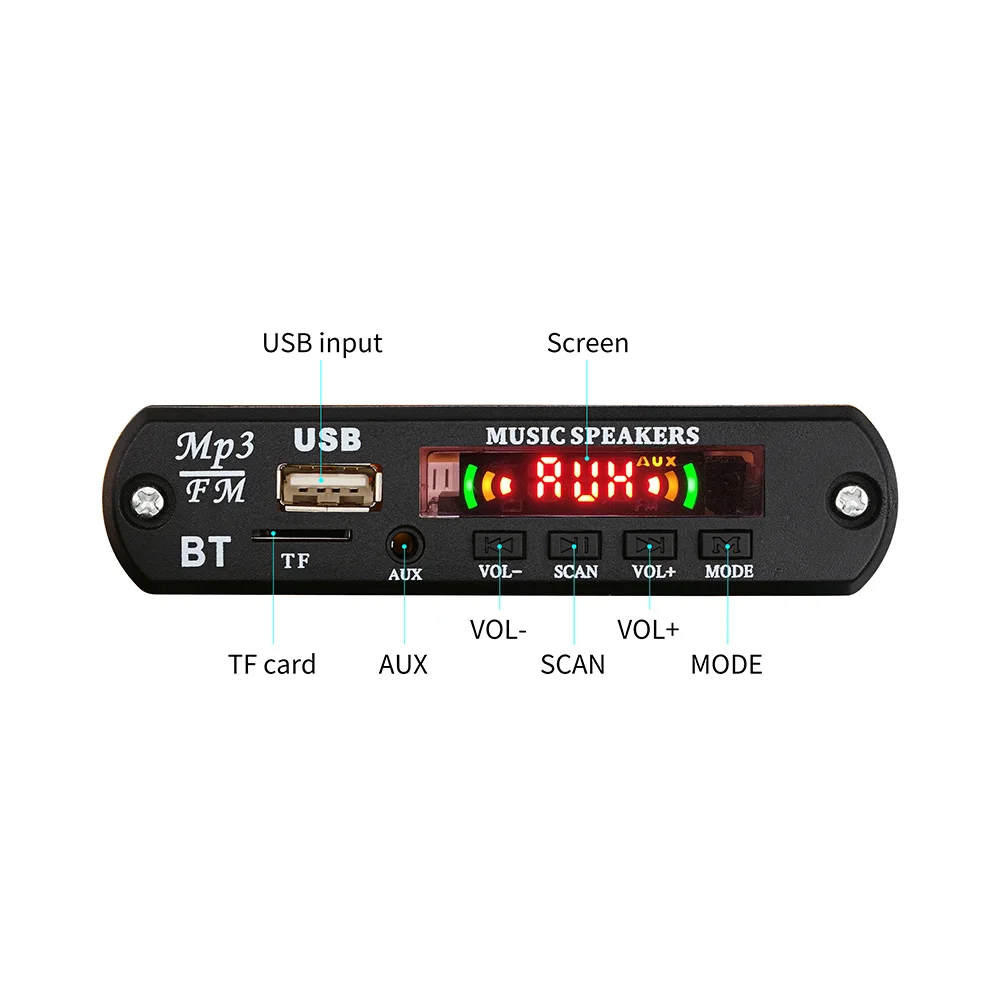 AIYIMA Bluetooth усилитель доска 80 Вт 2,1 канальный сабвуфер Amplificador аудио Плата с AUX FM TF U диск домашний кинотеатр Diy