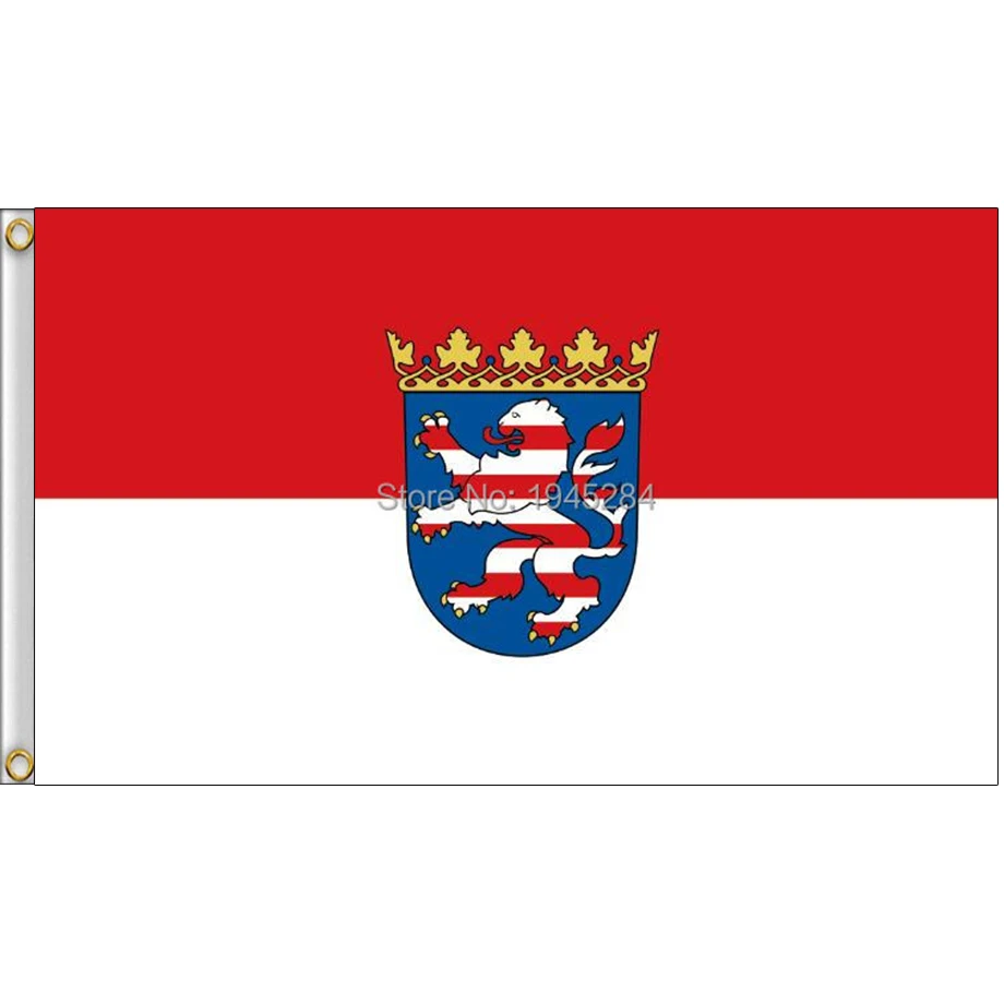 

Немецкий флаг гессании 3x5 футов 90x150 см, флаг страны мира, государственный флаг, индивидуальный цифровой печатный полиэстер