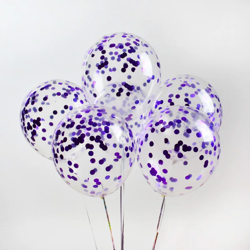 10pcs purple 18 шт. белые и золотые конфетти для воздушного шара шары 13 шт. металлические золотые розовые шары для декорации на свадьбу, вечеринку, день рождения - Цвет: 10pcs purple