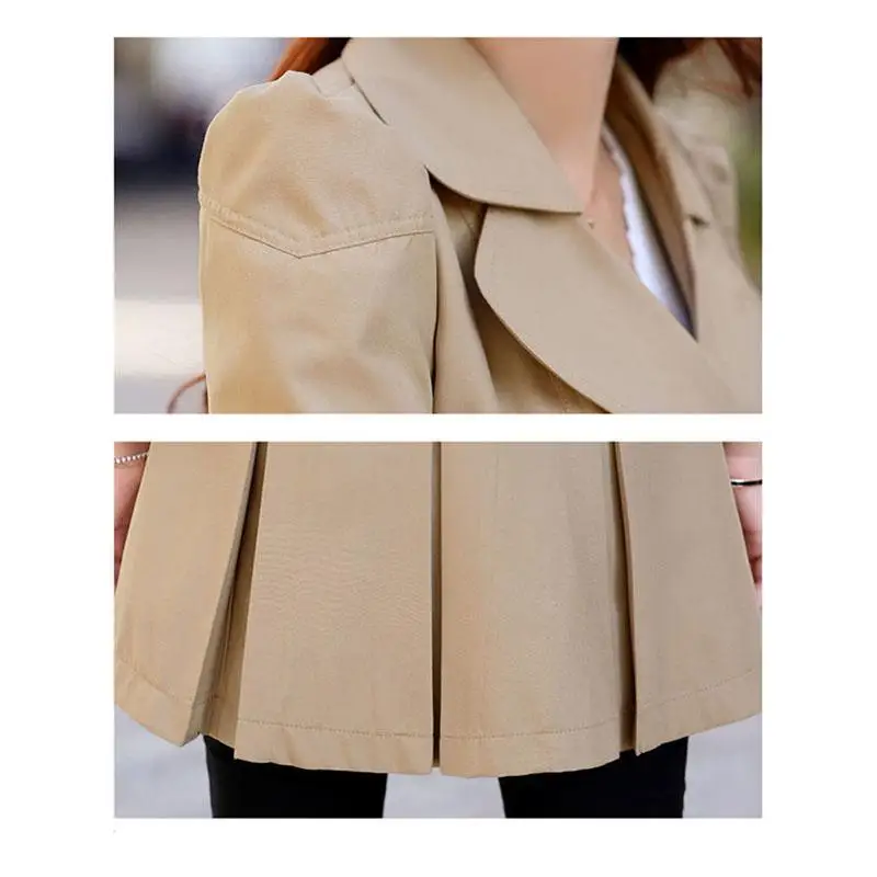 Модная женская модель новинка весны корейский двубортный Тонкий тренчкот