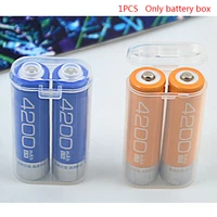 batterij draagbare waterdichte clear houder opbergdoos doorzichtige plastic veiligheid case voor 2 secties 18650 groothandel 2pc
