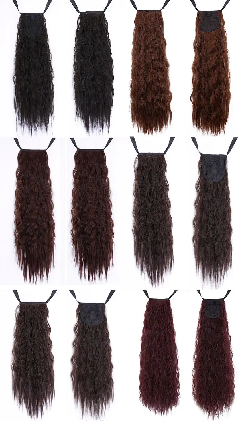 LUPU 18 дюймов длинные афро кудрявые волосы на шнурке для наращивания синтетические