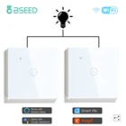 BSEED 2 пачки WI-FI светильник переключатели 123 123Way сенсорный выключатель Беспроводной Управление 