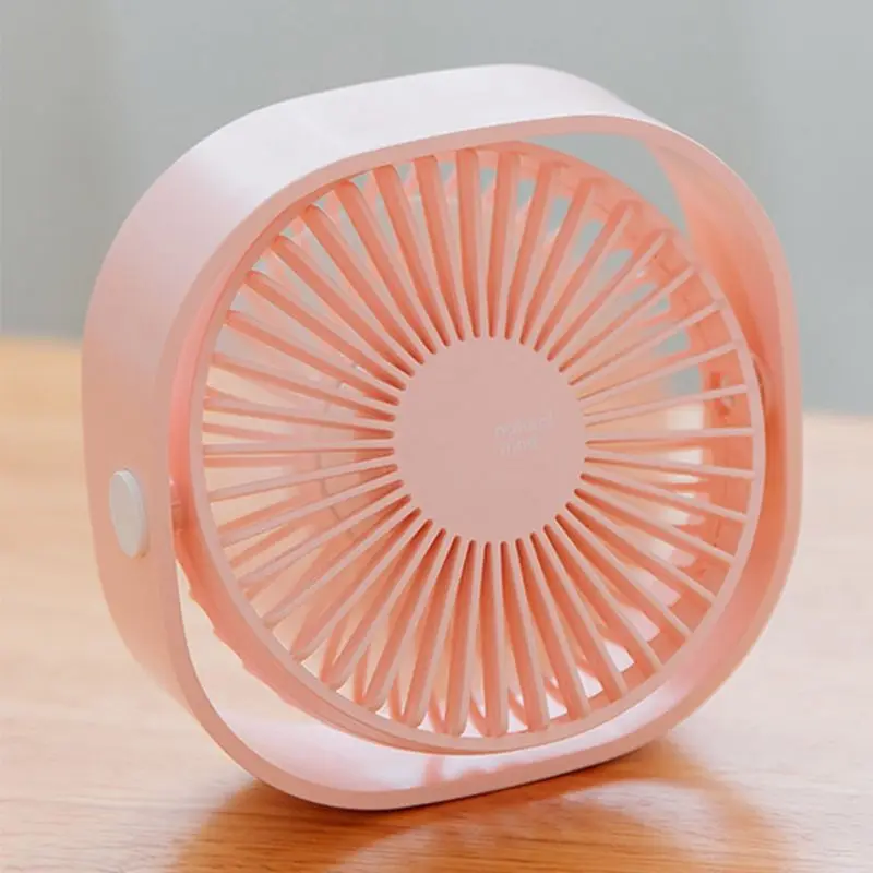 

Portable Mini Desk Round Fan Quiet Personal Adjustable Tilt 360 Degree Rotating K1AD