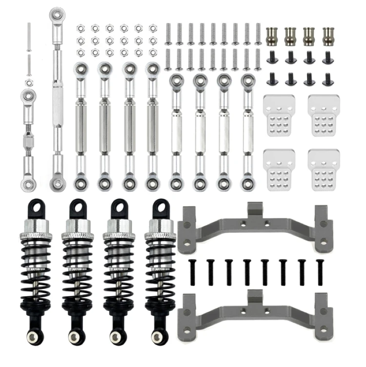 

MN 1/12 D90 D91 Upgrade Metal Steering Rod Link Rod Seat Shock Absorber with Bracket Set Spare Parts