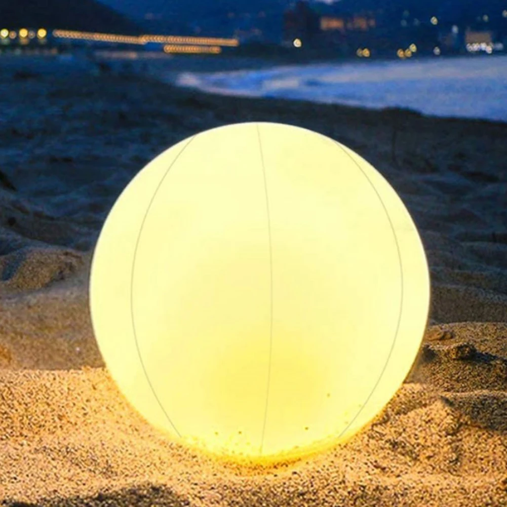 

40cm Beach Swimming Pool Play Ball with LED Light Summer Outdoor Water Party Game Sports Toys 13 Colors Glowing Inflatable Balls