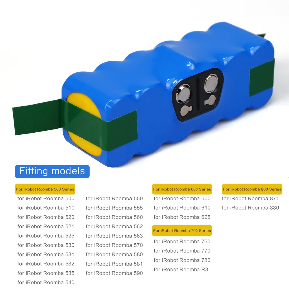 Литий-ионный аккумулятор Батарея 14 8 V 6.4Ah для iRobot Roomba 500 600 700 800 серии 510 530 550 560 580 620