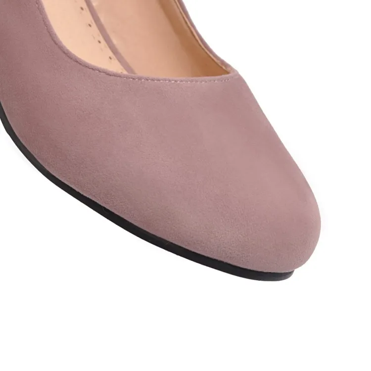 Женские туфли на высоком каблуке лодочки больших размеров 11 12 замшевые с круглым