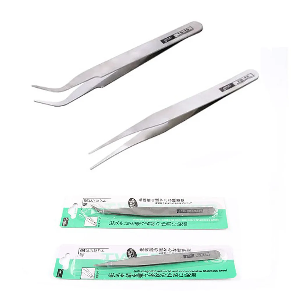 

2pcs Glasses Screws Stainless Steel Electron Tweezers Tools individual package