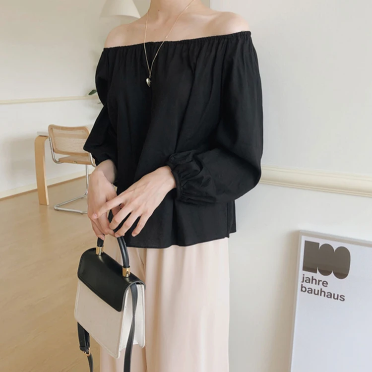 Женская блузка с рукавами-фонариками элегантная повседневная плиссированная