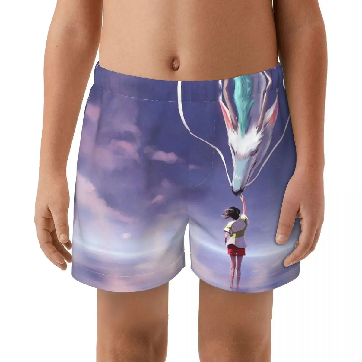 

Spirited Away Hot sell swimming Trunks boy's Beach shorts Hi-Q Swimwear with Pocket trunks cute springs Sports suit kid Swimsuit