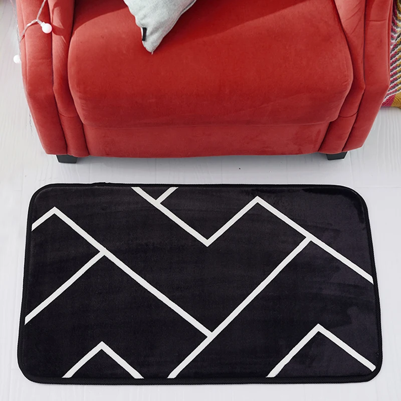 Дверной коврик коралловый бархатный для спальни кухни ванной нескользящий